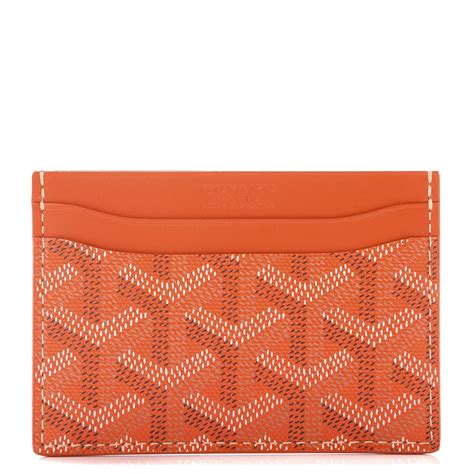 goyard orange small card case wallet|saint sulpice card wallet goyard.